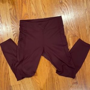 Lululemon leggings fast and free wine color size 10